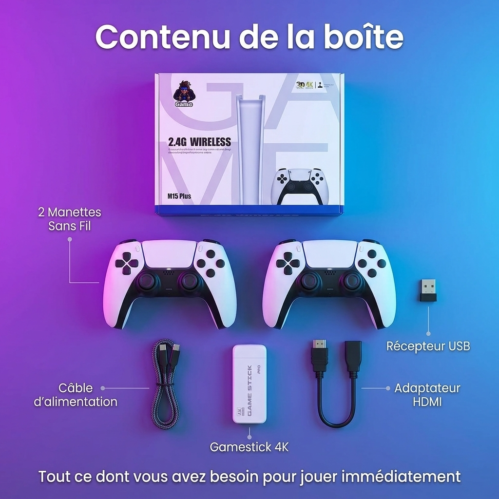 Metika GameStick - Console +40,000 Jeux Retro